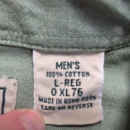 Chemise L.L. Bean verte uni 2 poches taille L