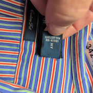 Chemise Ralph Lauren XXL Custom Fit Made in Hong Kong Rayures Coton