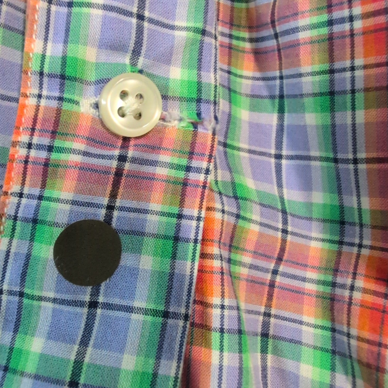 Chemise Ralph Lauren M Custom Fit Lilas Orange Vert Carreaux Shirt Button Down