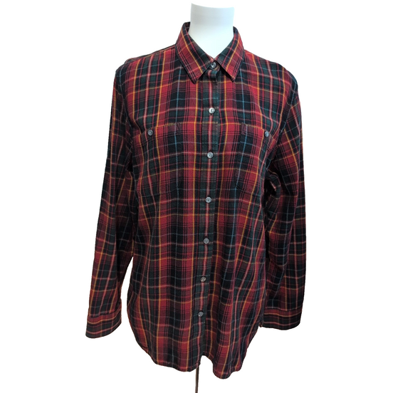Chemise femme Ralph Lauren (Lauren) flanelle XL rouge vert carreaux