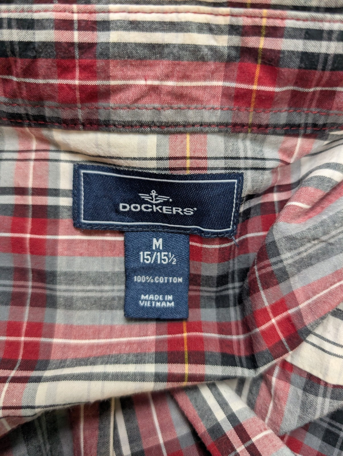Chemise Dockers rouge à carreaux taille M #166msch