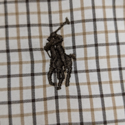 Chemise Polo Ralph Lauren Shirt L Carreaux Marron Beige Noir Button Down