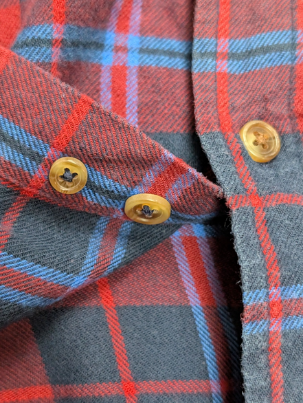 CHAPS Flanelle Rouge Bleu Marine S Logo Brodé EE VINTAGE 100% Coton | 321S