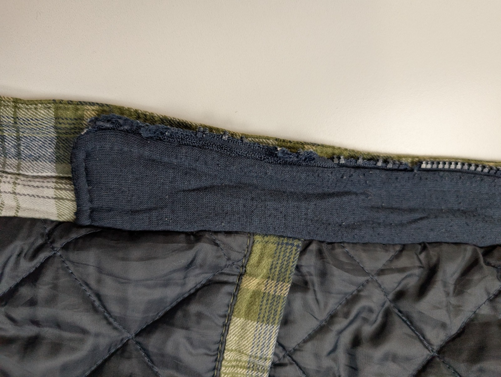 Boston Traders Veste Capuche Matelassée Carreaux Kaki Bleu XXL 🔥|260S
