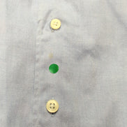Chemise Nautica XXL 17.5 Bleu Uni 100% Coton Hong Kong poignets mousquetaires