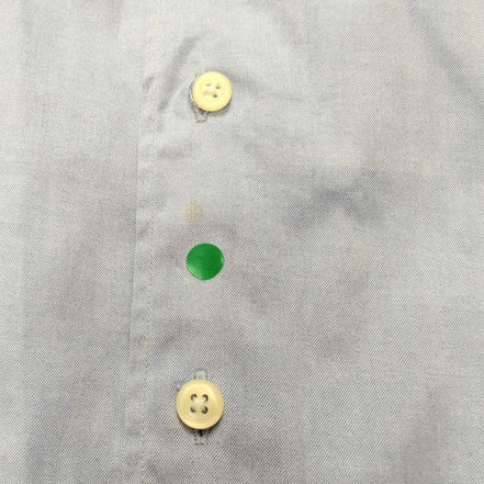 Chemise Nautica XXL 17.5 Bleu Uni 100% Coton Hong Kong poignets mousquetaires