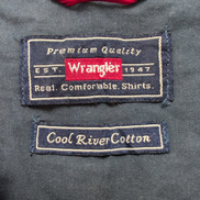 Wrangler Chemise Manche Courte Bleu Marine Petits Carreaux 2XL Une Poche