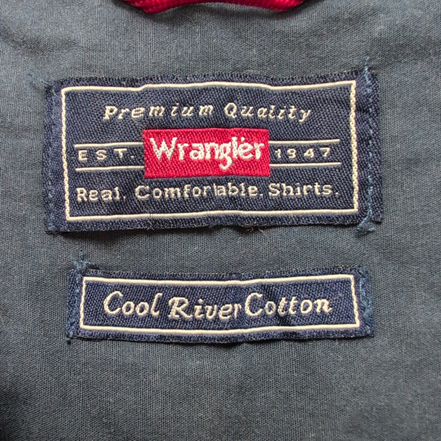 Wrangler Chemise Manche Courte Bleu Marine Petits Carreaux 2XL Une Poche