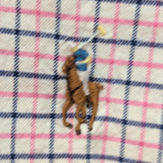 Chemise Ralph Lauren Slim Fit XL Oxford Stretch Carreaux Rose Bleu