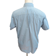 Chemise Patagonia L Bleu Carreaux Nylon Manches Courtes Boutons Pression