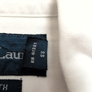 Chemise Ralph Lauren L Blanche Logo Marron Manches Longues