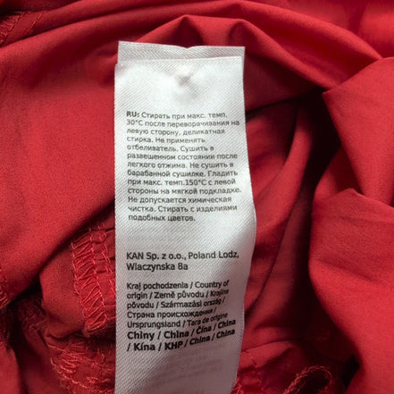 Robe TATUUM Lanola T38 Rouge Pâle Coton Manches Longues Neuve Étiquette
