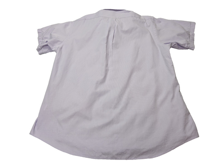 Chemise CHAPS lila violet uni manches courtes taille L Homme