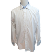 Chemise Nautica Homme L XL Blanche 100% Coton Uni Manches Longues