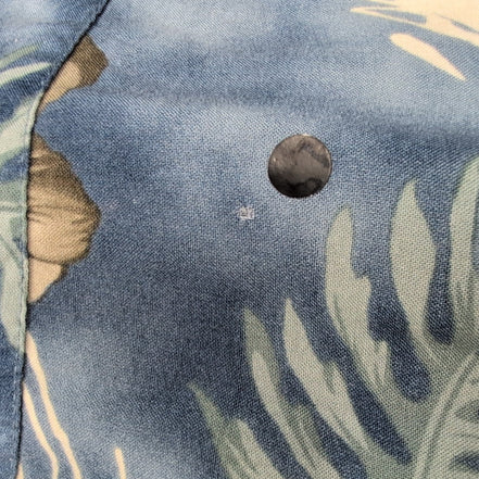 Chemise Hawaïenne Pierre Cardin XL Rayonne Made in Korea Bleu Tropical