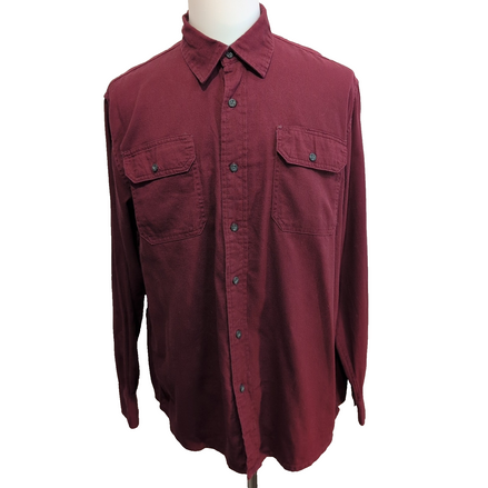 Chemise Wrangler Stretch Bordeaux 2 poches Taille L / XL Vintage