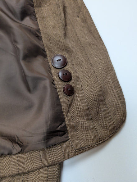 Veste Blazer femme Evan-Picone Marron à Rayures Taille L