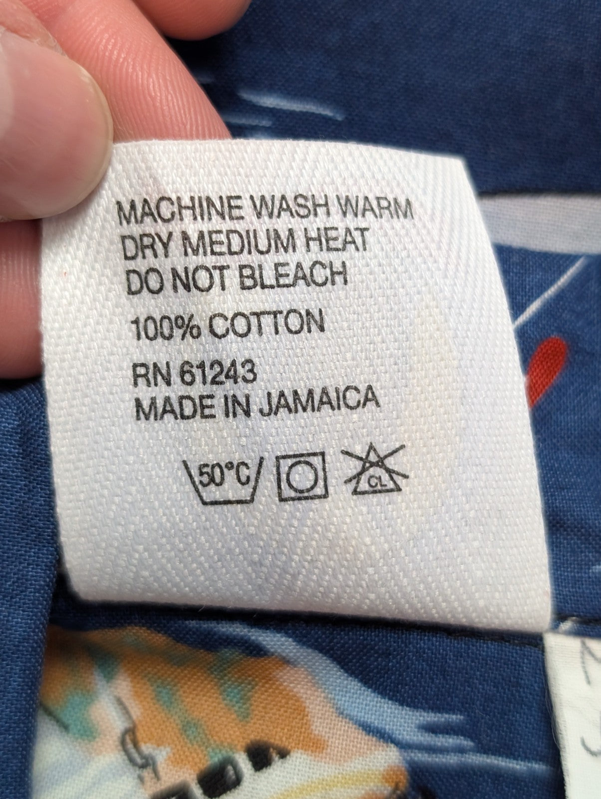 Chemise hawaïenne Yo Wear USA Made in Jamaica manches courtes taille M #658 hawa
