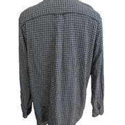 CHAPS Flanelle Bleu Noir Blanc XL Logo Brodé EE VINTAGE 100% Coton | 314S