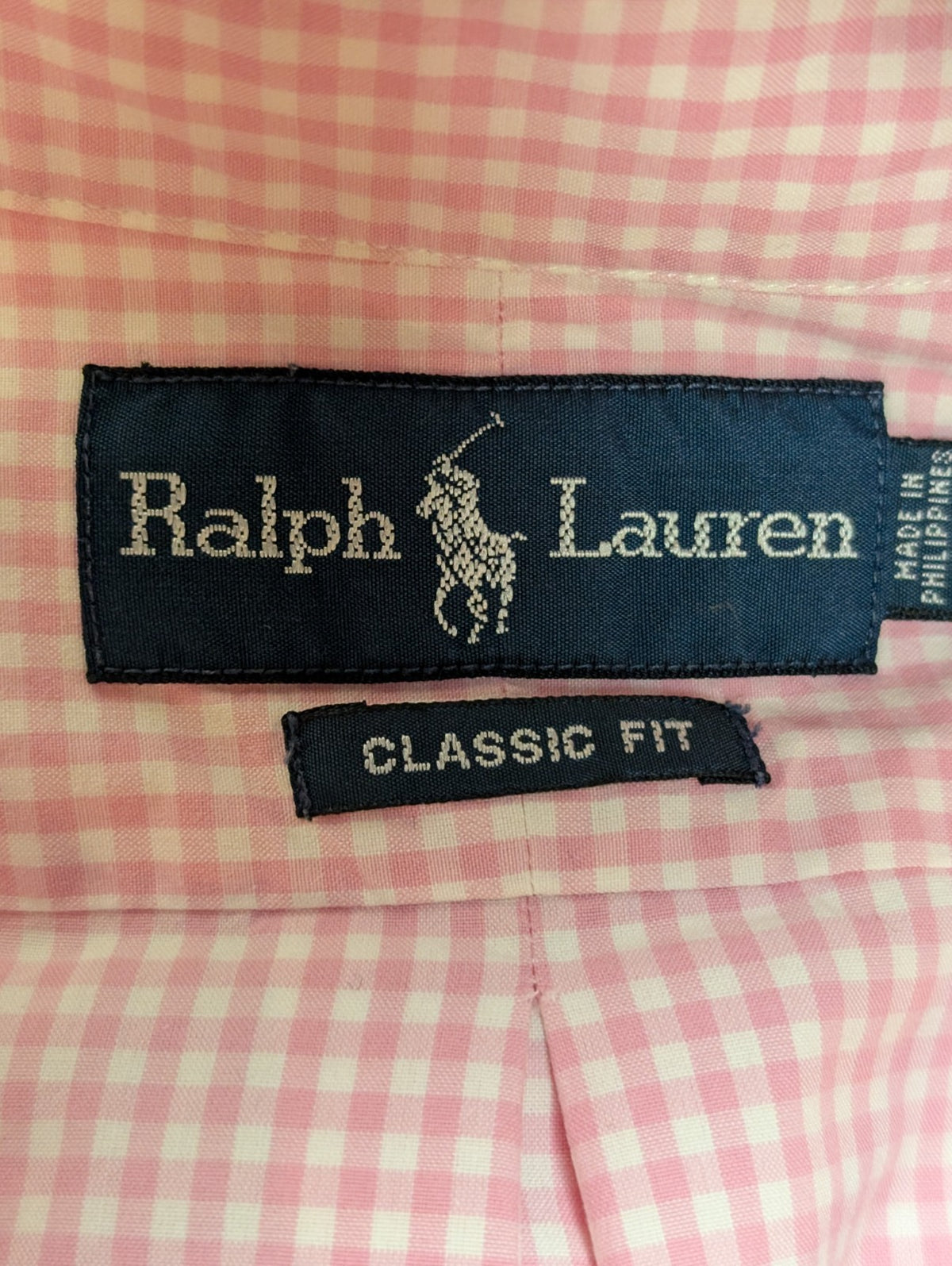Chemise Polo Ralph Lauren Shirt XL XXL Classic Fit Carreaux Rose Button Down Cot