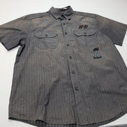 Chemise Harley Davidson XL Gris Rayures Manches courtes HD N°1 2 Poches