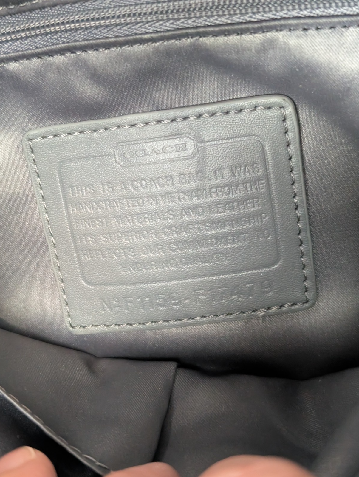 Sac à main Coach Signature gris toile cuir bandoulière