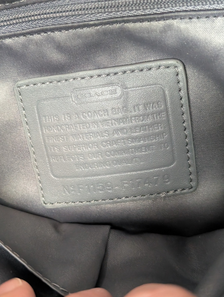 Sac à main Coach Signature gris toile cuir bandoulière