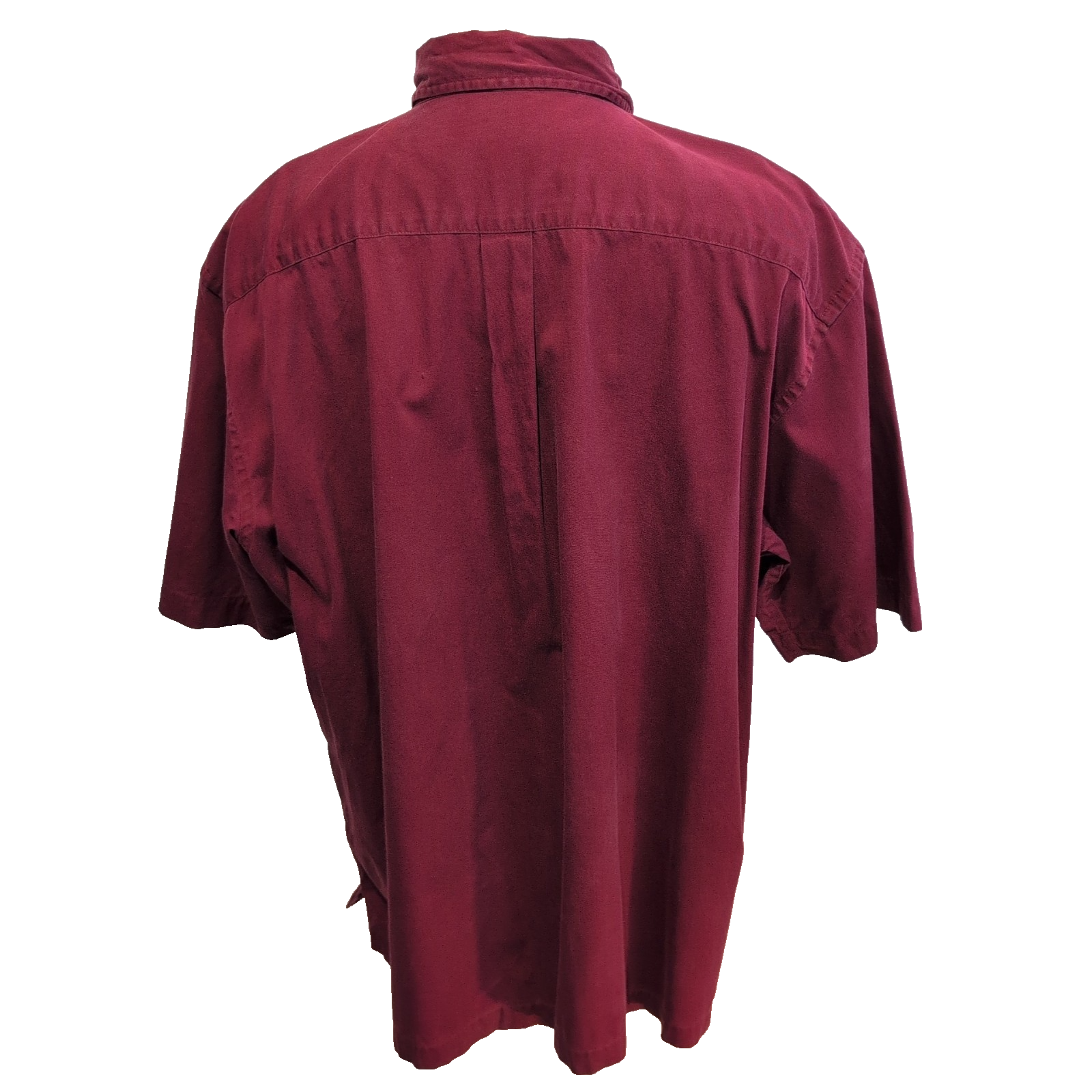 Chemise DOCKERS Homme 2XL Bordeaux Unie Manche Courte Poche