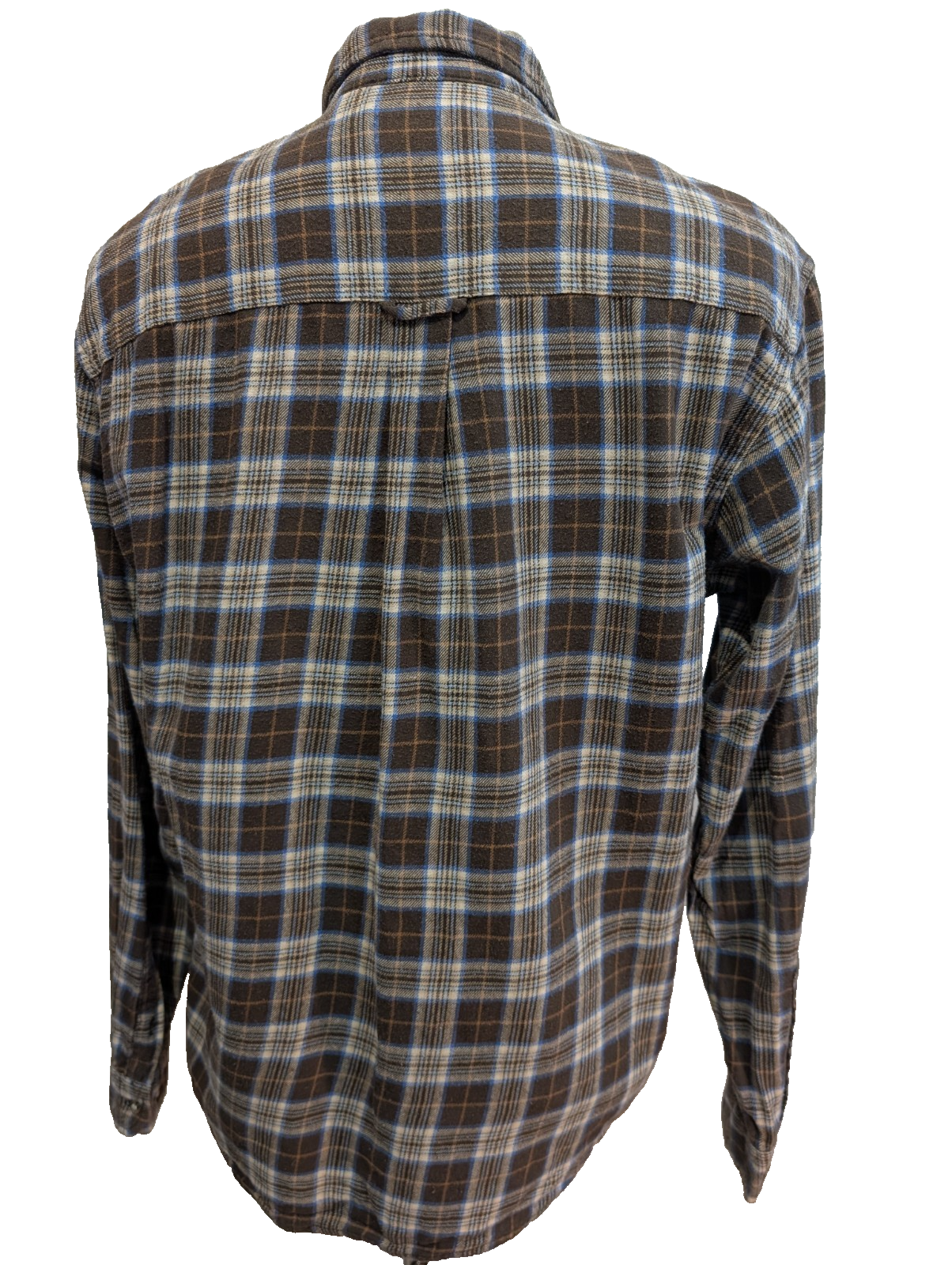 Chemise Lee Flanelle Taille M Marron et Bleu à Carreaux Vintage
