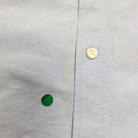 Chemise BURBERRY vintage L bleu Oxford logo écusson brodé coton