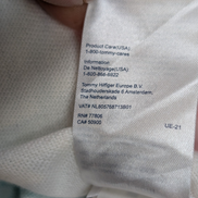 Pull Col V Tommy Hilfiger à rayures Rose Bleu Blanc Femme - Taille XS