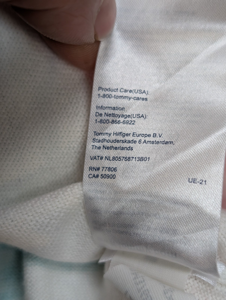 Pull Col V Tommy Hilfiger à rayures Rose Bleu Blanc Femme - Taille XS