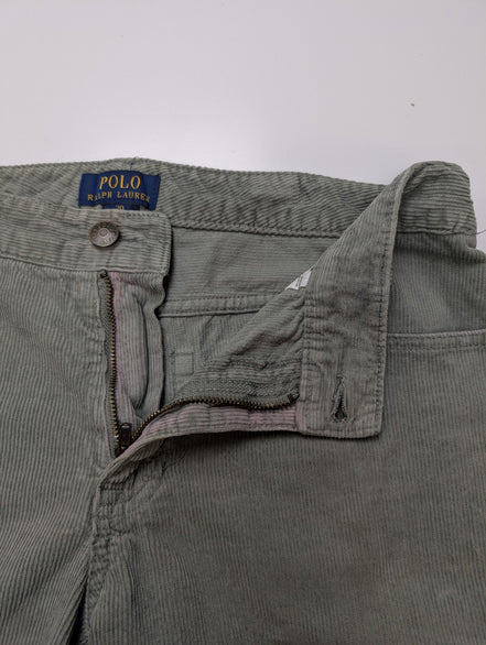 Pantalon Velours Côtelé Polo Ralph Lauren W28 L28 Gris Homme Vintage Jean