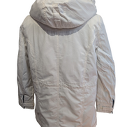 NAUTICA Manteau Long Femme M Blanc Imperméable Doublé Capuche Amovible | 325BSR