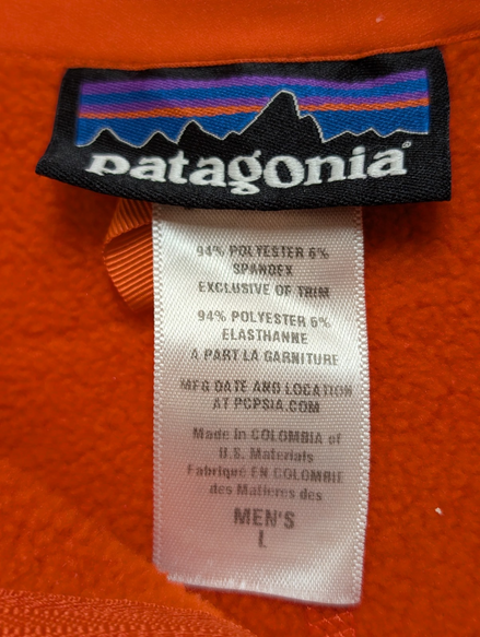 Sweat Polaire Patagonia Polartec Orange Zippé - Homme Taille L