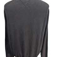 Pull Tommy Hilfiger Col V Noir Profond Manches Longues - Taille L