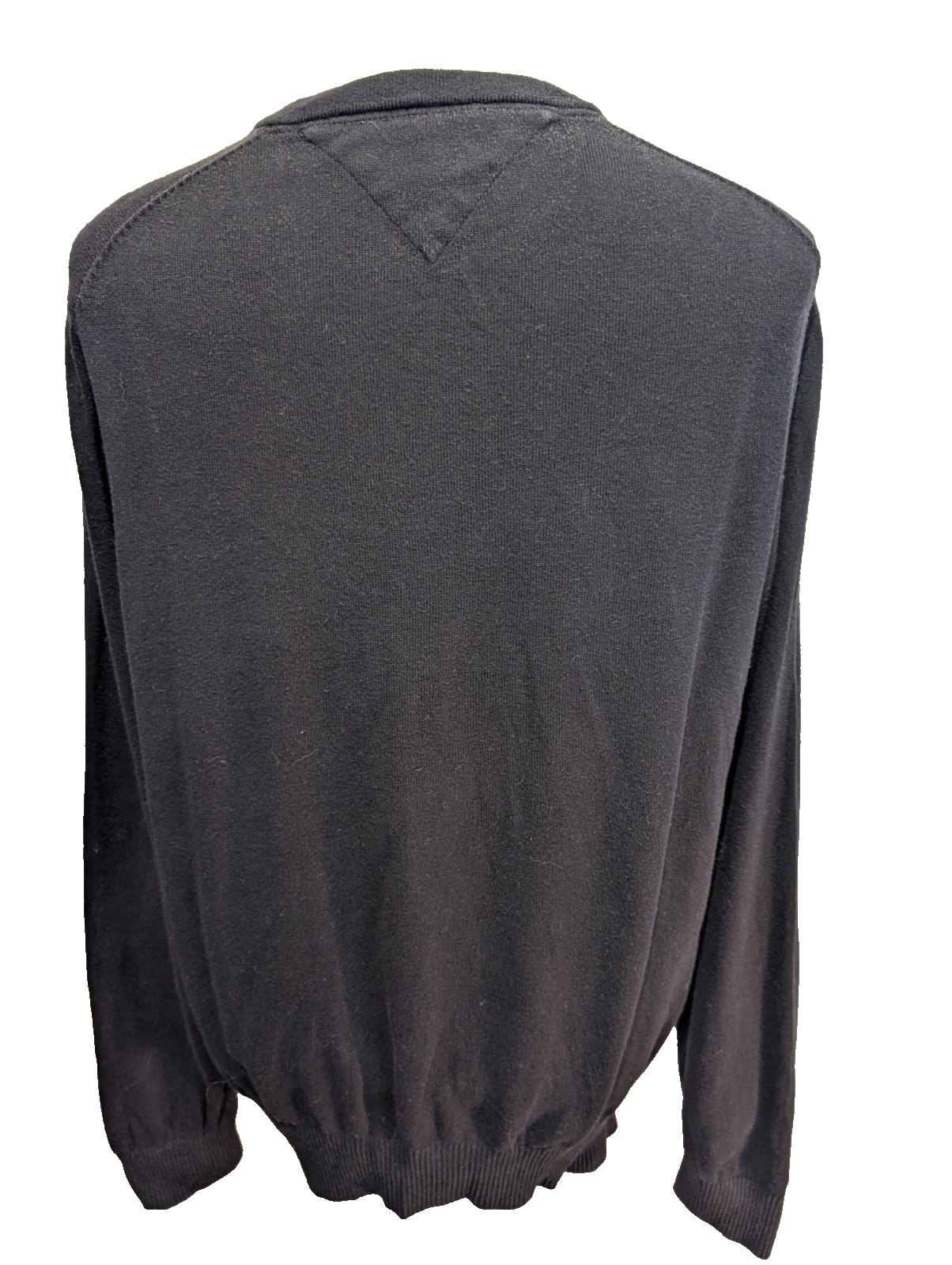 Pull Tommy Hilfiger Col V Noir Profond Manches Longues - Taille L