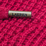 Pull Ralph Lauren (Lauren) Femme XL Rouge Foncé Capuche Plaque Logo 🏷️