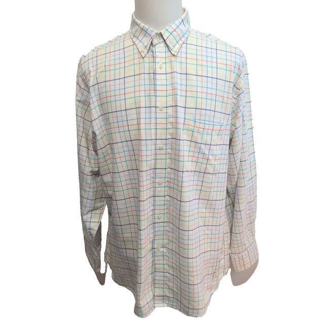 Chemise Chaps Classic Fit carreaux multicolores manches longues 1 poche XL XXL