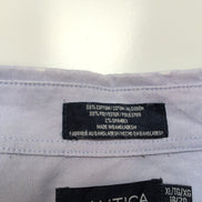 Chemise NAUTICA Enfant / Ado XL Lilas Modèle Stretch Manches Courtes Poche
