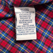Chemise Ralph Lauren M Rouge Bleue Carreaux Logo Noir Button Down Shirt