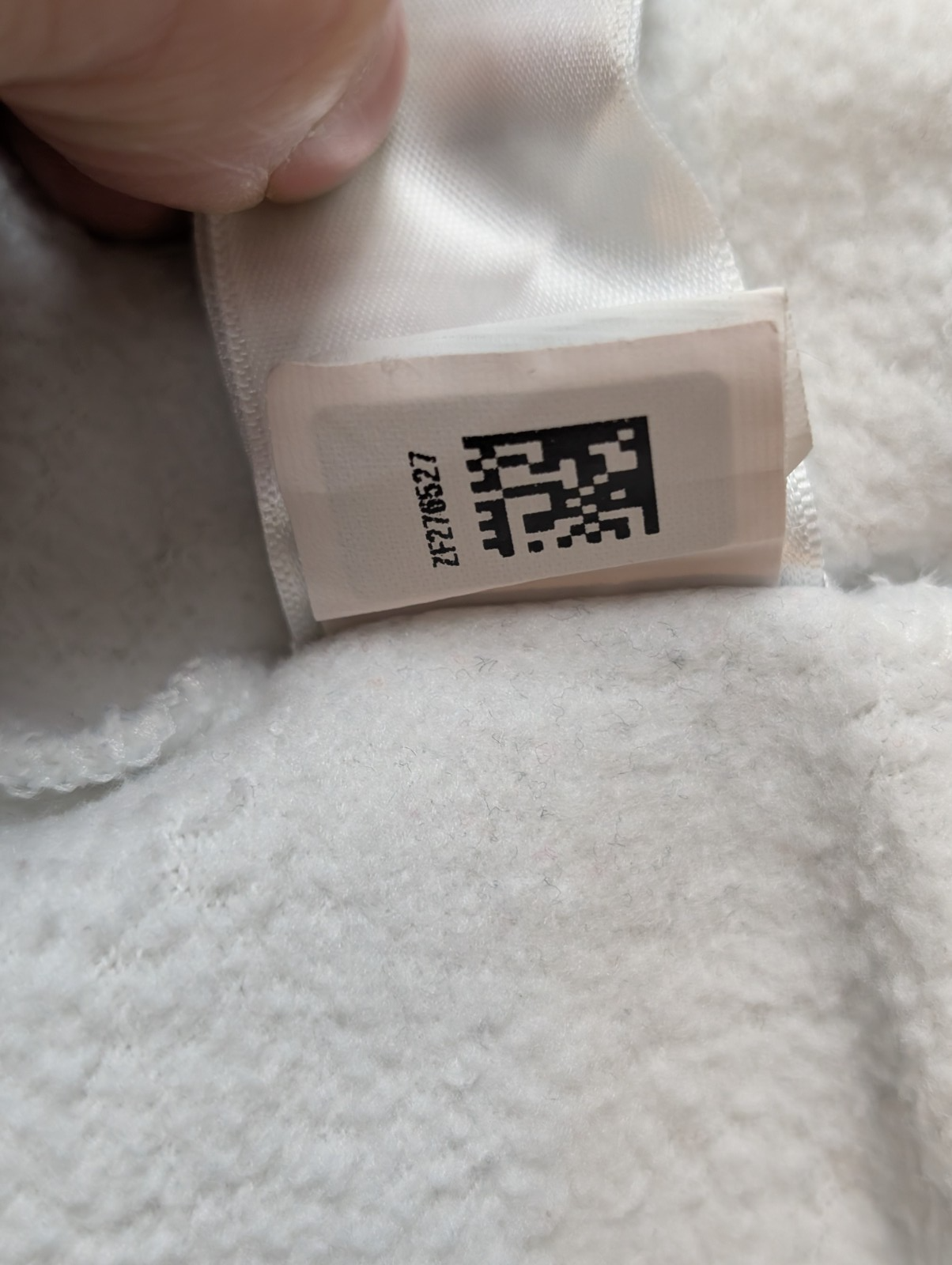 The North Face Sweat à Capuche Blanc Logo Bleu Marine - Taille M Femme