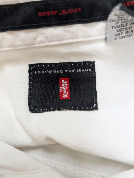Chemise LEVI'S Jean Denim Blanc Manches Longues Red Tab - Taille L