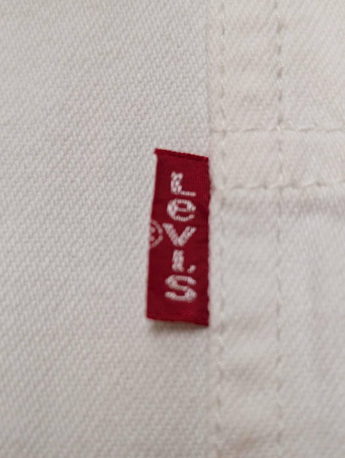 CHEMISE LEVI'S Jean Blanc Denim XL TG Homme Vintage 2 Poches Coton