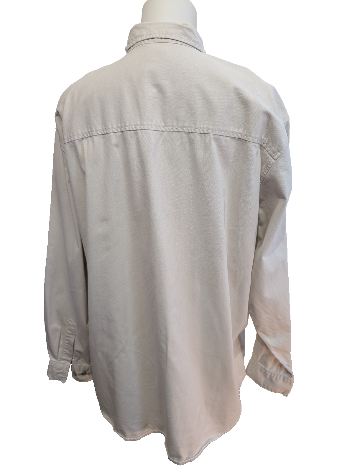 CHEMISE LEVI'S Jean Lourd Blanc Cassé XXL Homme Vintage Bouton Métal