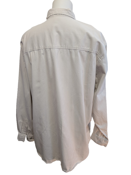 CHEMISE LEVI'S Jean Lourd Blanc Cassé XXL Homme Vintage Bouton Métal