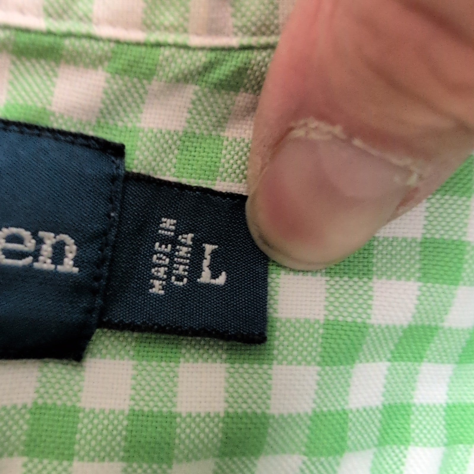 Chemise Ralph Lauren L Vert Carreaux Classic Fit Coton Logo Marron Poche