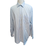 Chemise Nautica Bleu Clair Two Ply 80s Manches Longues Taille XXL 3XL