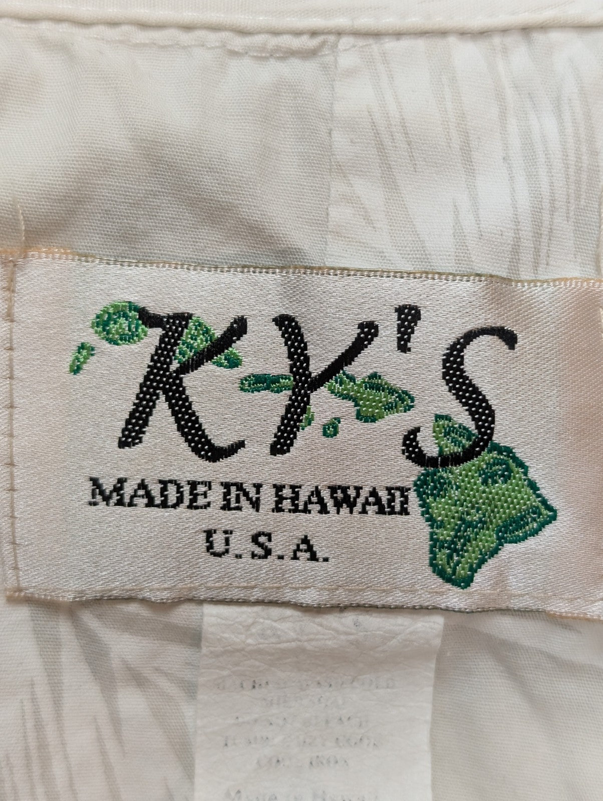Chemise hawaïenne KY'S Made in Hawaii USA manches courtes taille XL #661 hawaien
