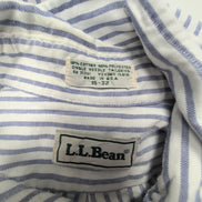 Chemise L.L. Bean blanche à rayures lila taille M #149e